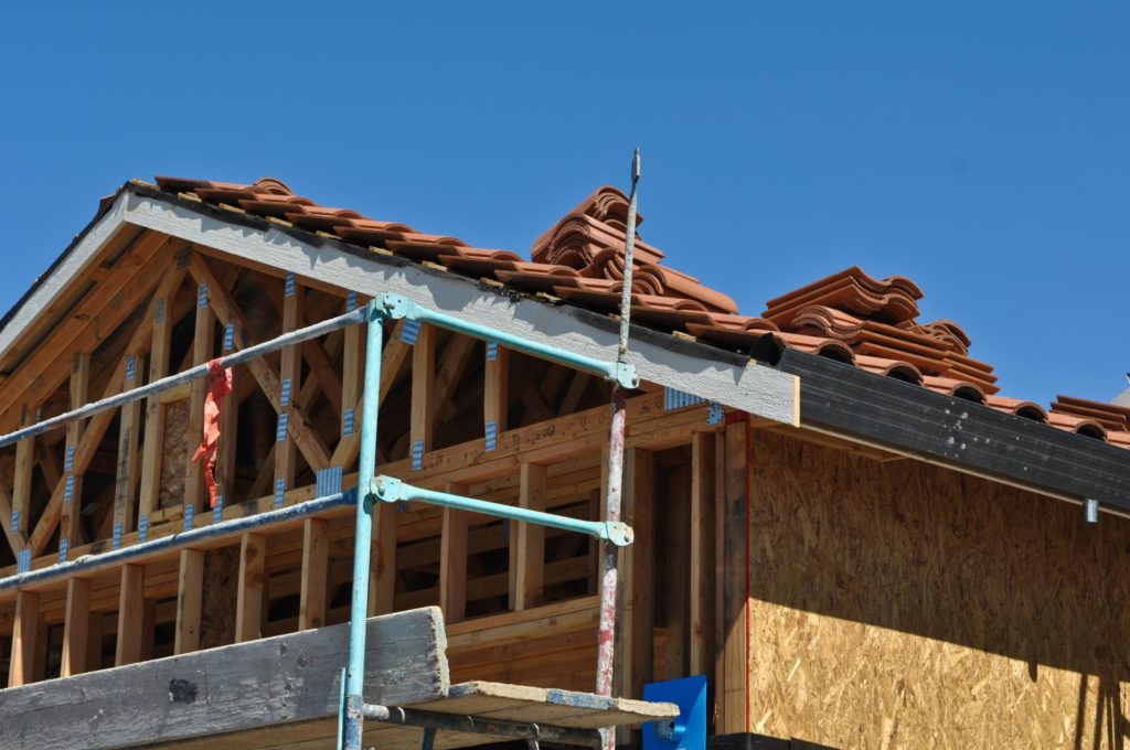 a house roof under construction