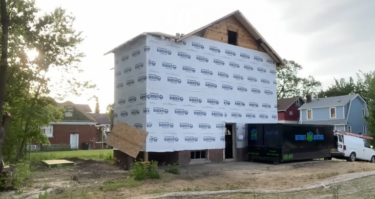 New home under construction with roof sheathing installed and ready for roofing in Albuquerque, NM