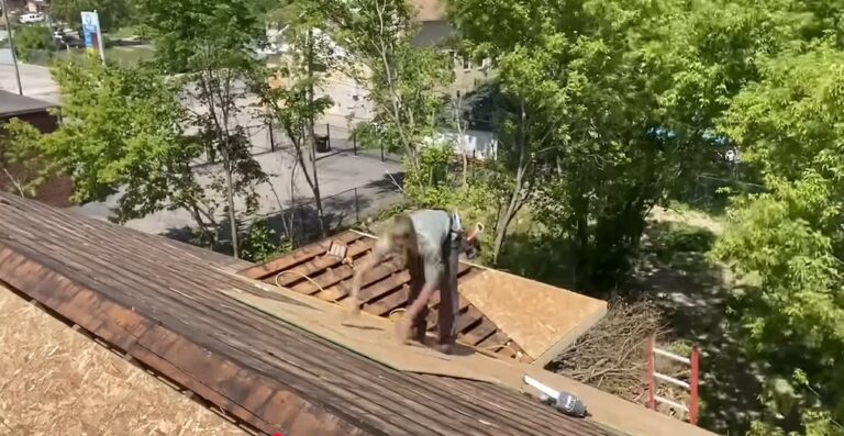 New roof decking and framing prepared for a metal roofing installation in Albuquerque, NM
